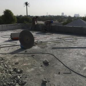 ROOF TOP SLAB CUTTING